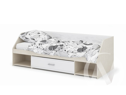 Кровать Симба (дуб белфорт/белый глянец)