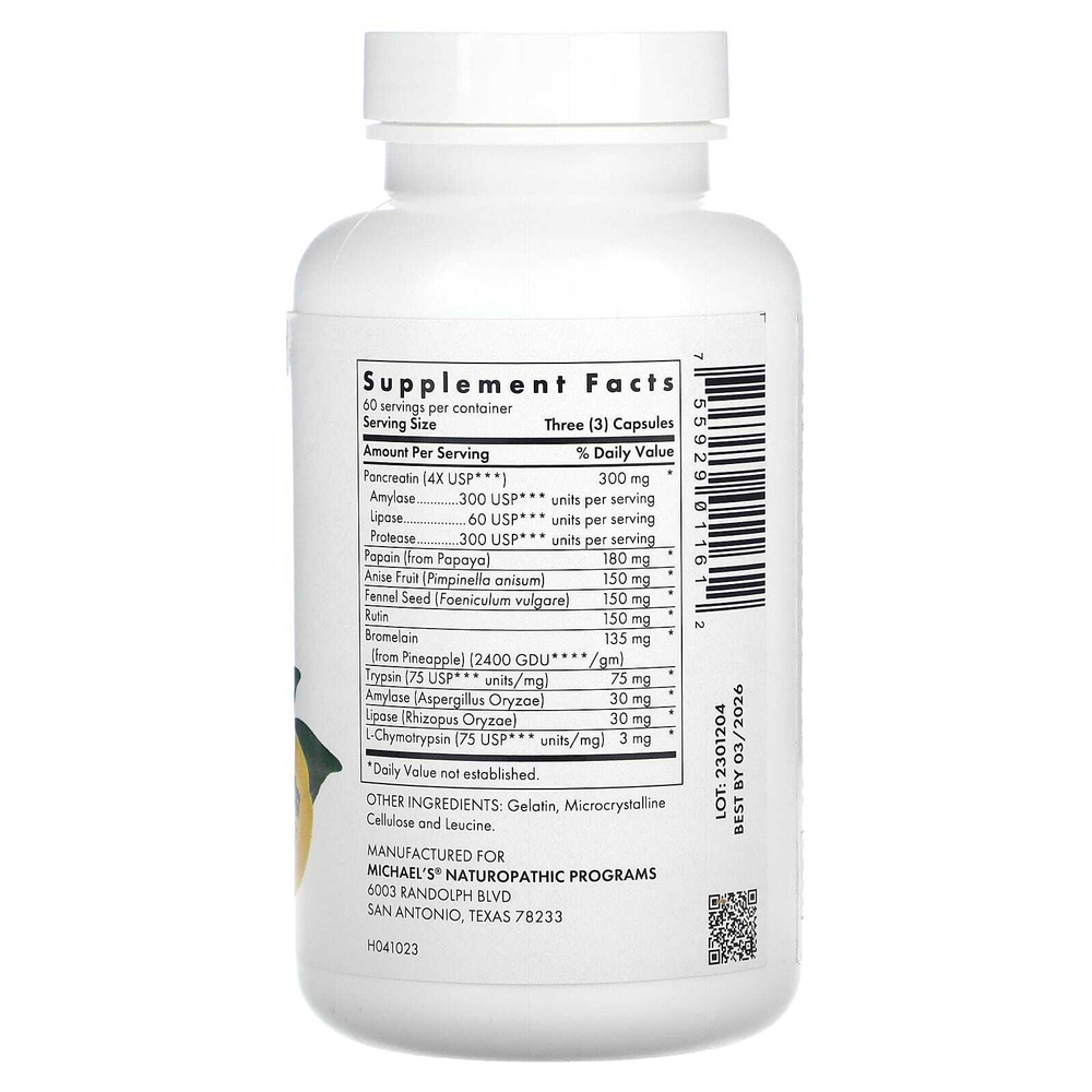Michael's Health, Пищеварительные ферменты, 180 капсул