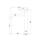 Смеситель для раковины Vincea City VBF-2C2BG однорычажный, брашированное золото