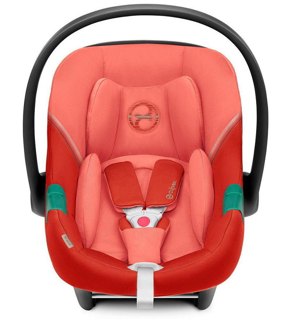 Коляска Cybex Balios S Lux TPE complete Aton S2 Hibiscus Red 3 в 1 Almond Beige с дождевиками