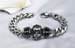 Браслет мужской с черепами Steelman mn00109