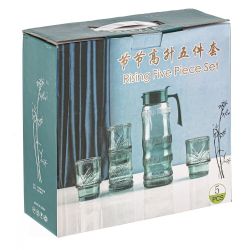 GAEM Набор из кувшина 1000 мл и 4-х стаканов 250 мл, L26 W8 H24 см