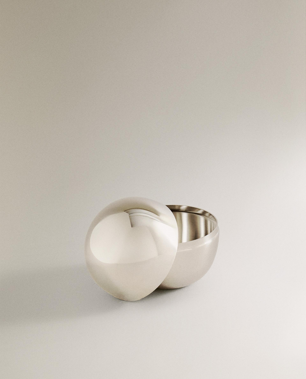 Zara Home Коробка для хранения из нержавеющей стали, цвет серебристый, 5 см