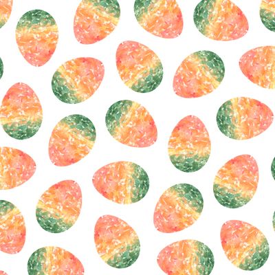 Пасхальный яйца зелено-оранжевые