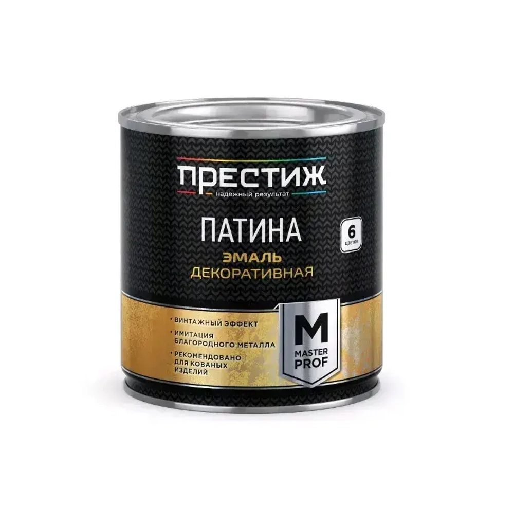 Эмаль декоративная патина ПРЕСТИЖ натуральное золото 0,2 л