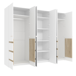 Шкаф для одежды и белья Анона, белый