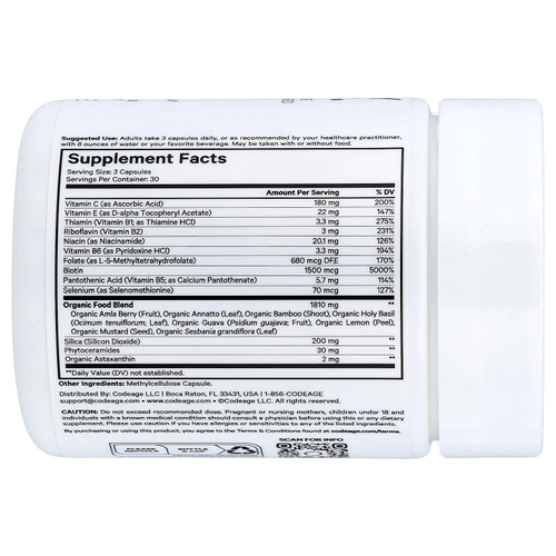 Codeage, тоник для красоты, 90 растительных капсул