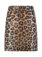 Юбка мини леопард с пайетками