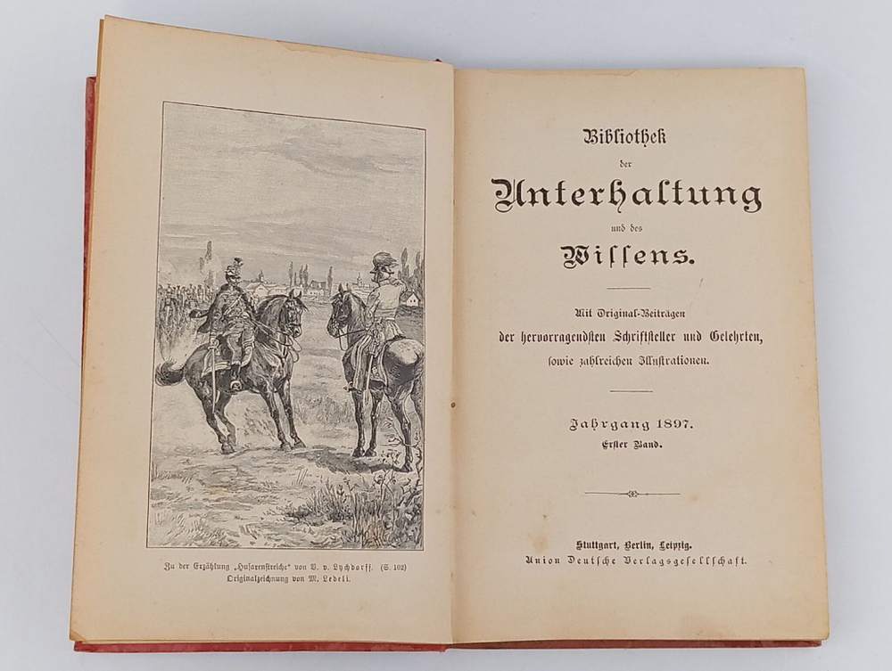 Журнал. Антикварное издание: Bibliothek der Unterhaltung und des Wissens. Выпуск 1.1897 год