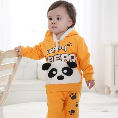 Комплект детский из худи с карманом-пандой и брюк