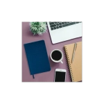 Ежедневник А-5 2026 BRAUBERG Comodo, под кожу, синий, золотой срез 117050