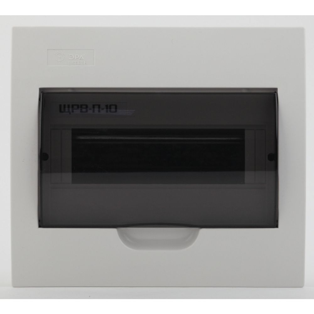 Корпус пластиковый встраиваемый ЭРА SIMPLE ЩРВ-П-10 IP41 прозрачная крышка белый | Корпуса пластиковые