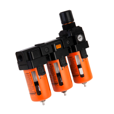 WDK-70744 Блок подготовки воздуха 1/2" трехступенчатый с влагомаслоотделителем, регулятором и маноме