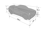 Кровать-машина "Мустанг" 3D (черная)