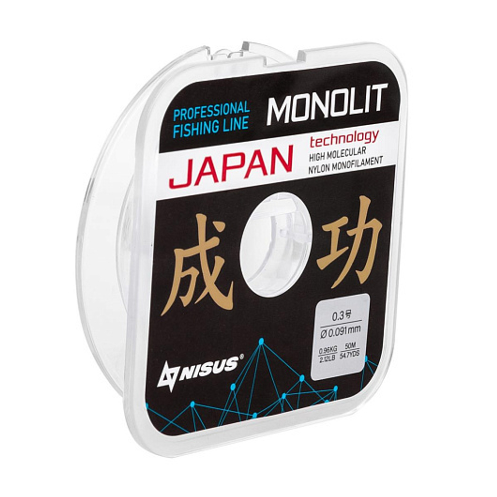 Леска MONOLIT 0,091mm/50m Nylon Transparent (N-MO-0.091-50) Nisus