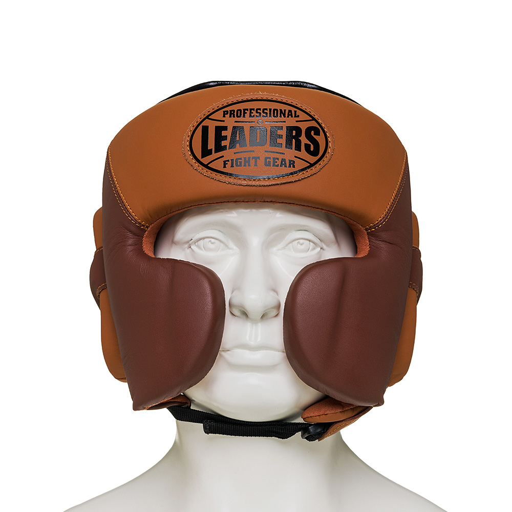Шлем боксерский LEADERS LS MEX HERITAGE BR/BG коричневый/бежевый