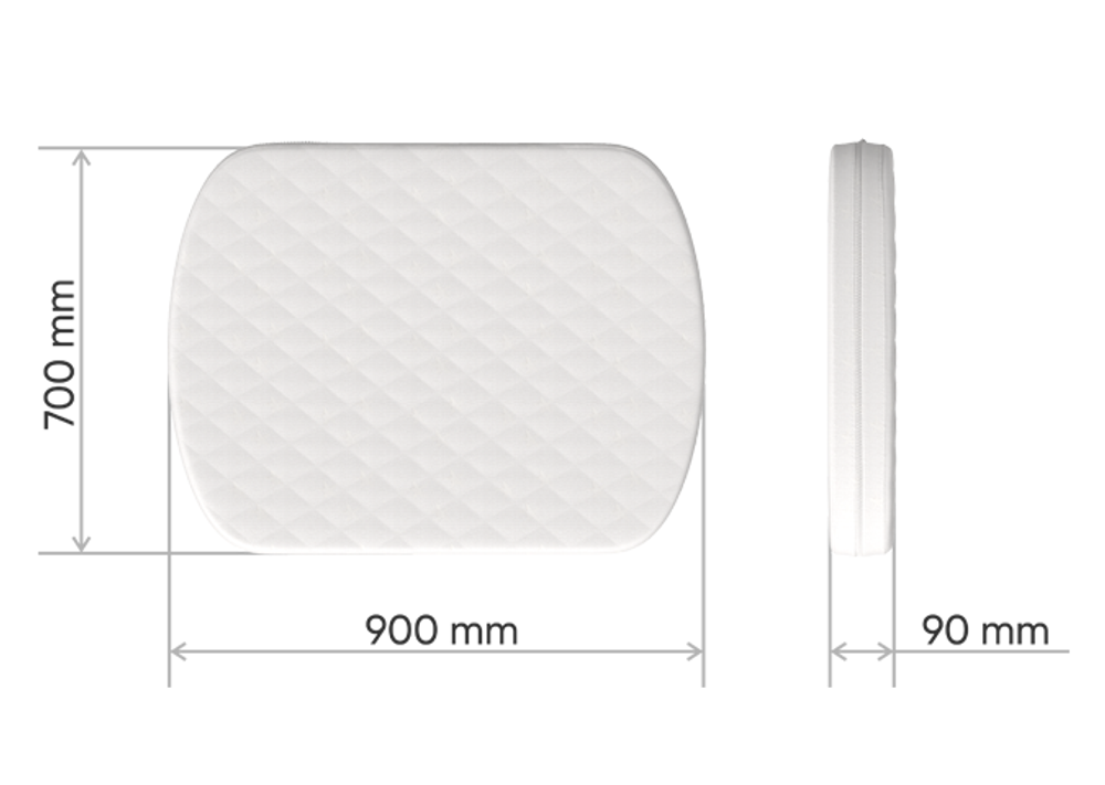 Матрас для люльки Elegance форплит 9 см