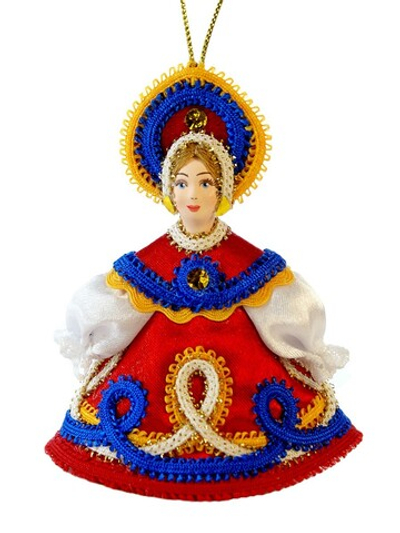 Кукла-подвеска Девушка в русском костюме