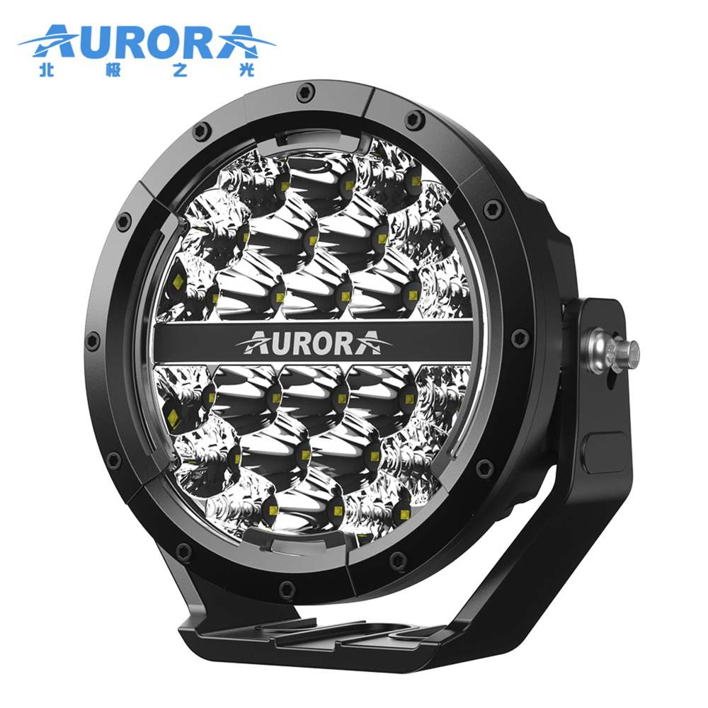 Светодиодная фара Aurora Комбинированный белый свет с ДХО белый и янтарный свет 7"(≈18 см)