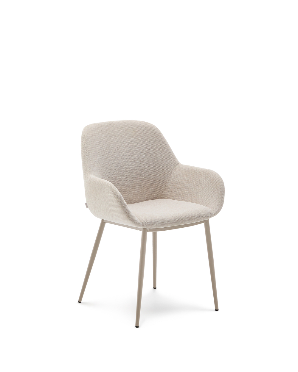 Стул Konna бежевого цвета со стальными бежевыми ножками