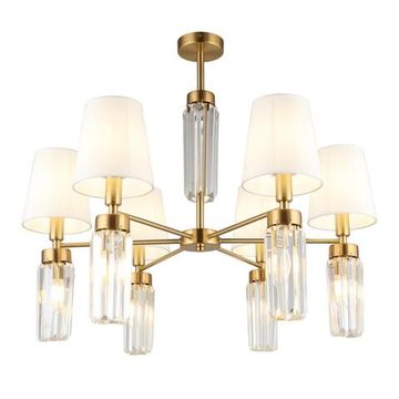 Люстра потолочная Е14 OML-89807-12 античная бронза Prat Omnilux