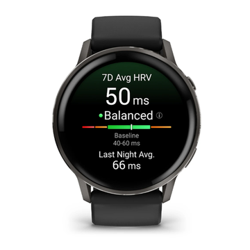 Умные часы Garmin Venu 4 - 45мм Slate with Black Silicone Band