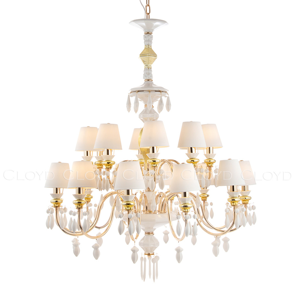 Люстра Cloyd LOTTIE-B C20 / Ø92 см- бел.-золотая керамика (арт.11400)