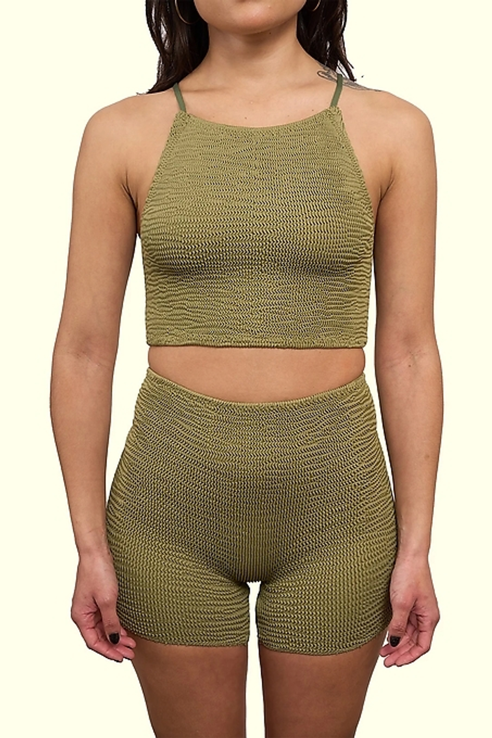 Топ купальника фисташковый