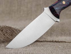 Нож для бушкрафта "Форест", сталь VG-10/Elmax, рукоять микарта (фиолетовая)