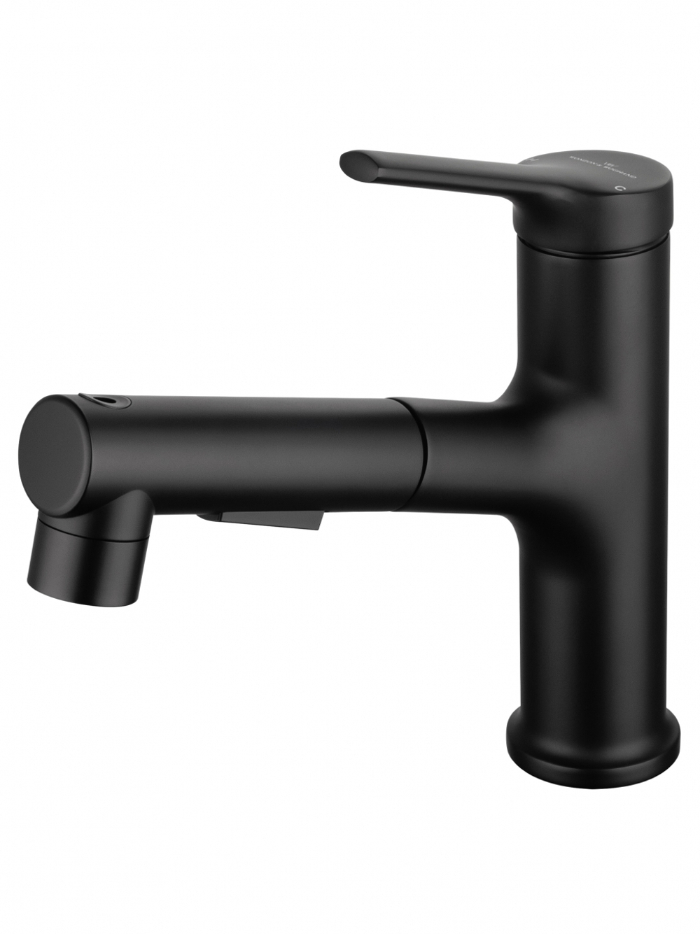 Смеситель для раковины с выдвижным изливом WONZON & WOGHAND, Черный матовый (WW-A40862-MB)