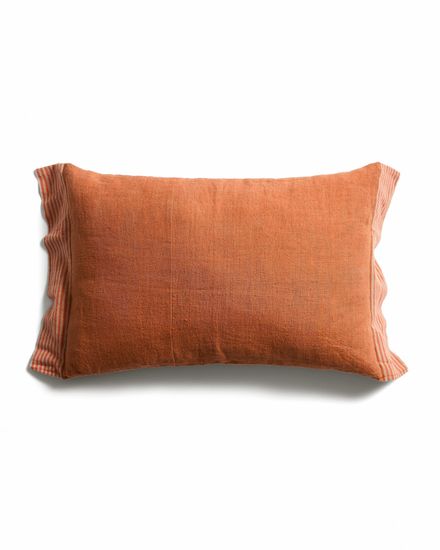 Чехол для подушки Disea из льна оранжевый с полосками, 40 x 60 см