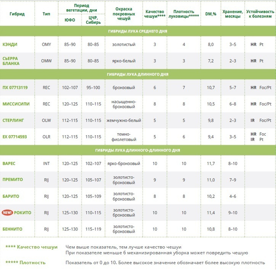 Кэнди F1 семена лука репчатого (Seminis / ALEXAGRO) таблица – фото 11
