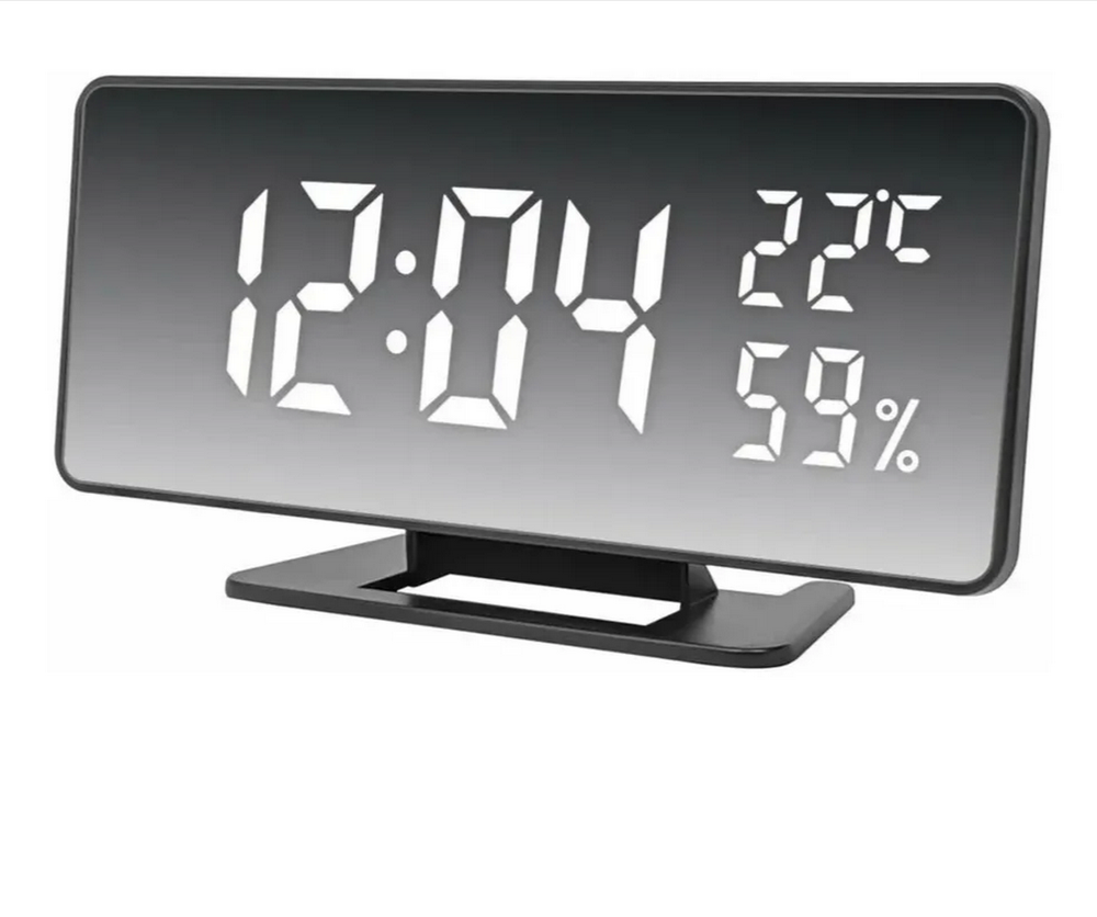 Часы зеркальные VST-888Y-6 белое свечение