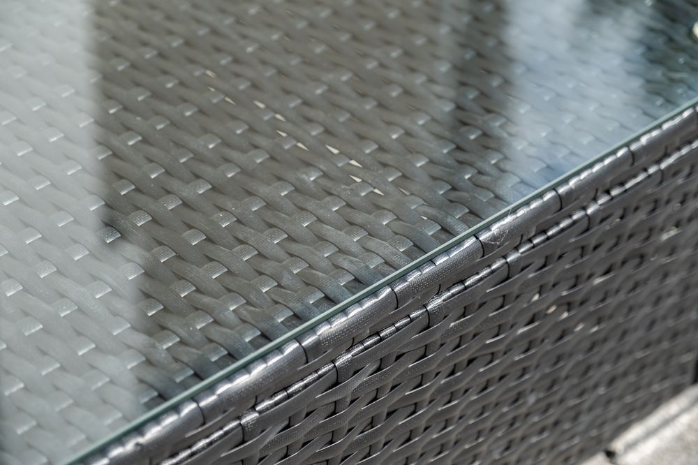 "Даллас" лаунж-зона из искусственного ротанга на 5 персон, цвет черный