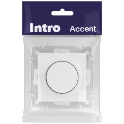 Светорегулятор Intro Accent 6-401-01М поворотный, 600Вт 230В, IP20, СУ, белый матовый | Intro