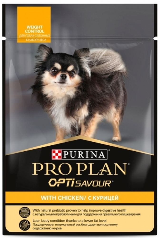 ProPlan 85г пауч Weight Control Влажный корм для собак, склонных к набору веса Курица