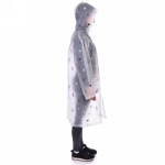 Дождевик-плащ 120 Мкрн 115*65см «Единороги» с капюшоном и завязками, на кнопках, р-р M ДоброСад