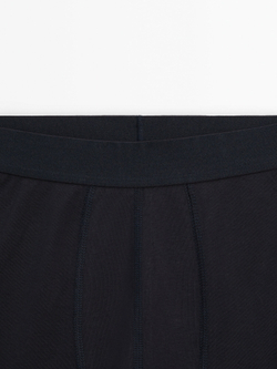 Massimo Dutti Трусы-боксеры из хлопка, темно-синий