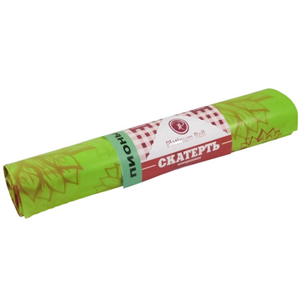 Скатерть п/эт 110х180"Пионы салатовая"5шт/рул. Platinum Roll