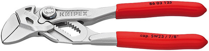 миниатюрный цанговый ключ KNIPEX переставные клещи хромированные 125 мм 8603125SB