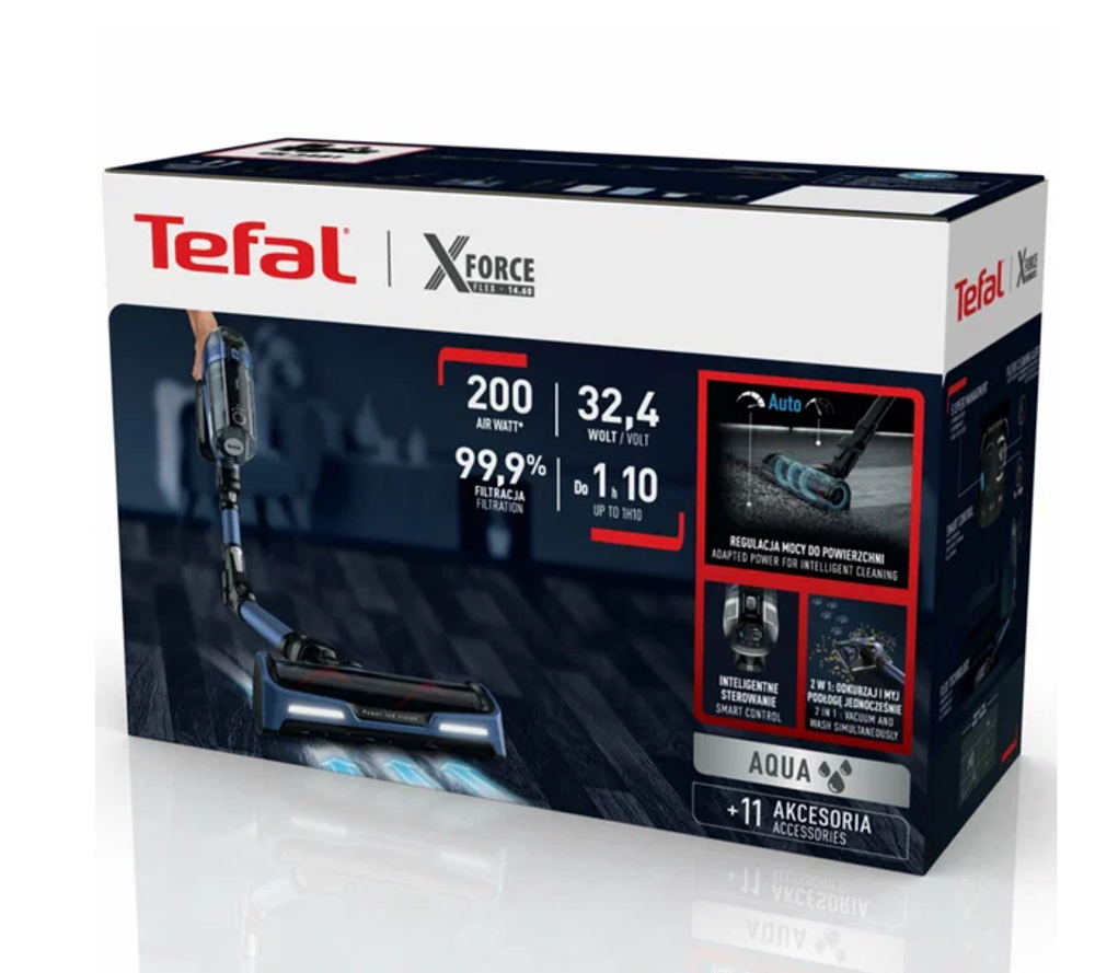 Вертикальный пылесос с влажной уборкой Tefal X-Force Flex 14.60 Aqua TY99C0WO (q)