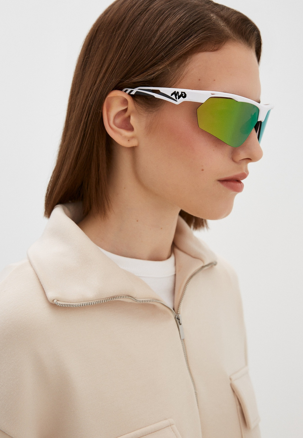 Спортивные очки 720armour Orca / Matte White / HC Violet Green / Cylinder Lens