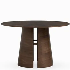 Обеденный стол Vexo Ø120 см, шпон ореха