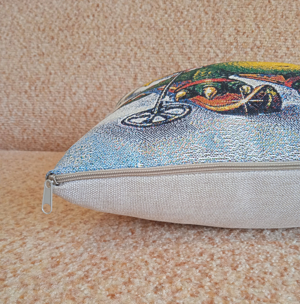 Декоративный гобеленовый чехол для интерьерной подушки Дракоша 38*38