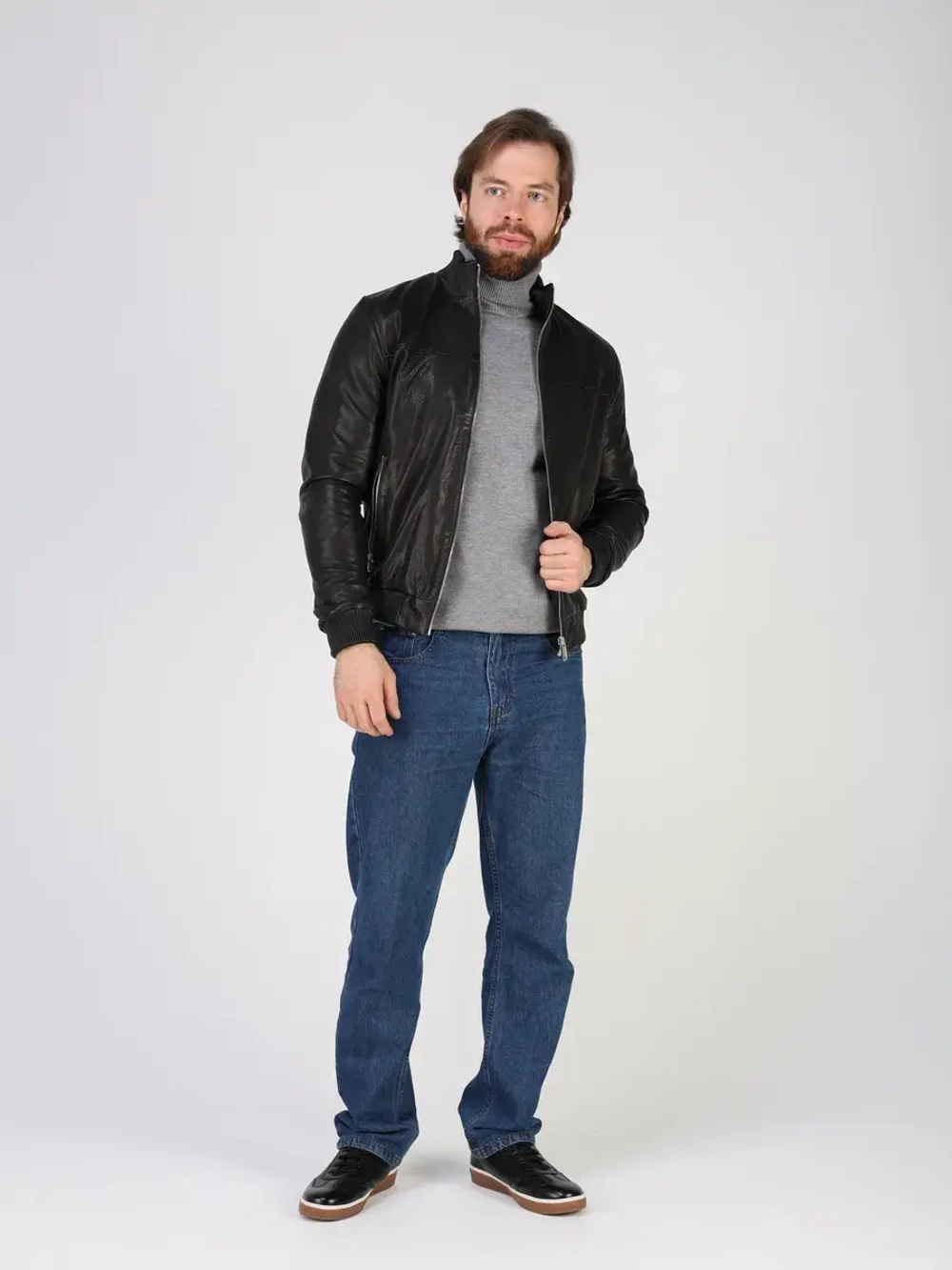 Кожаная куртка демисезонная