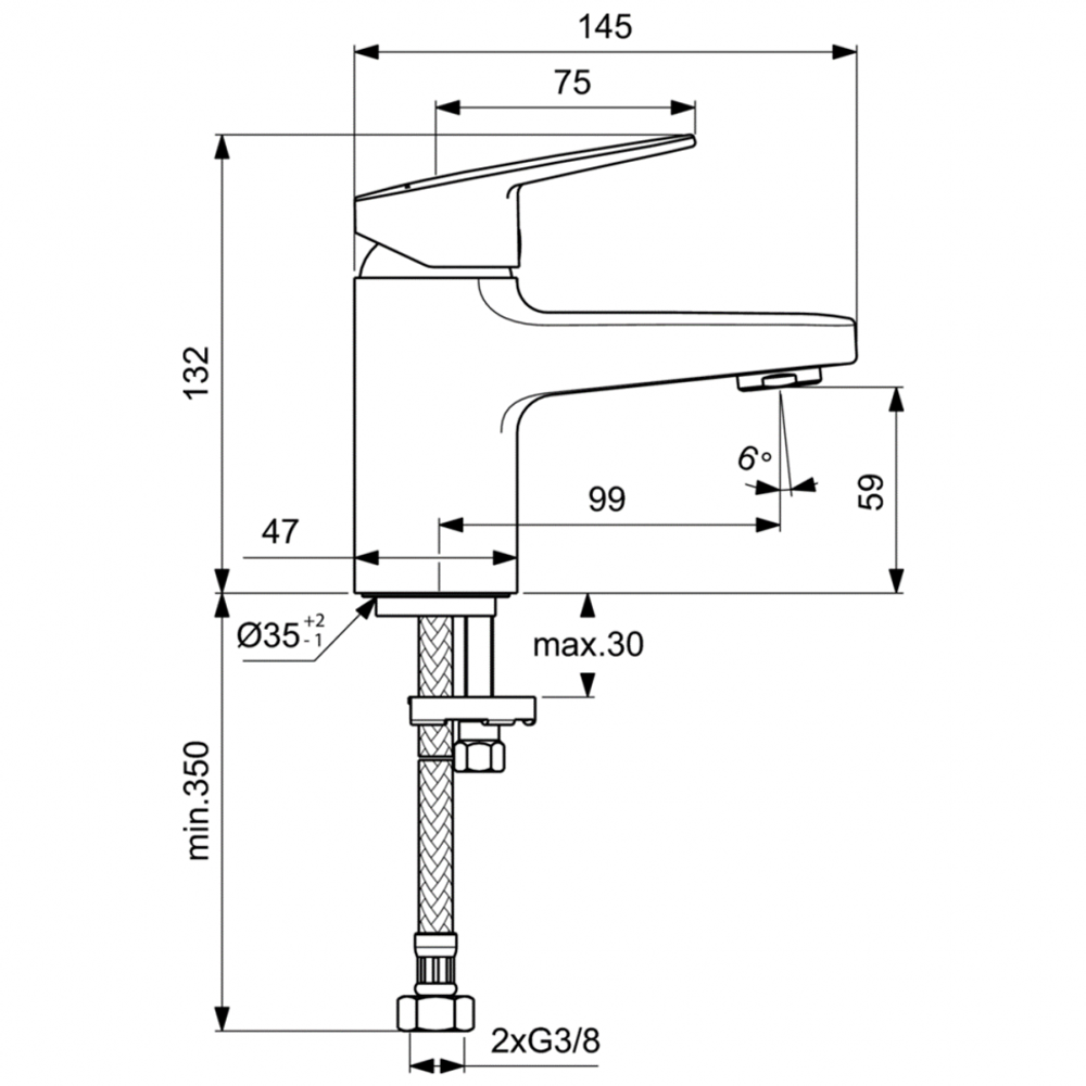 Смеситель для раковины Ideal Standard CERAPLAN BD200AA