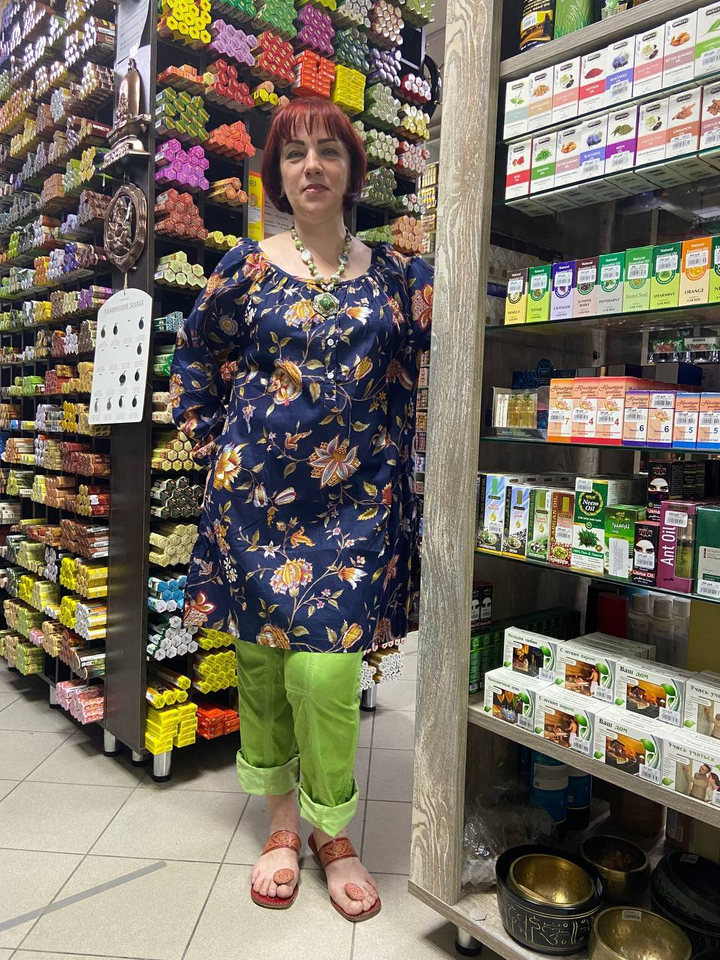 Блузка-туника, Хлопок, перламутровые пуговицы спереди 161273