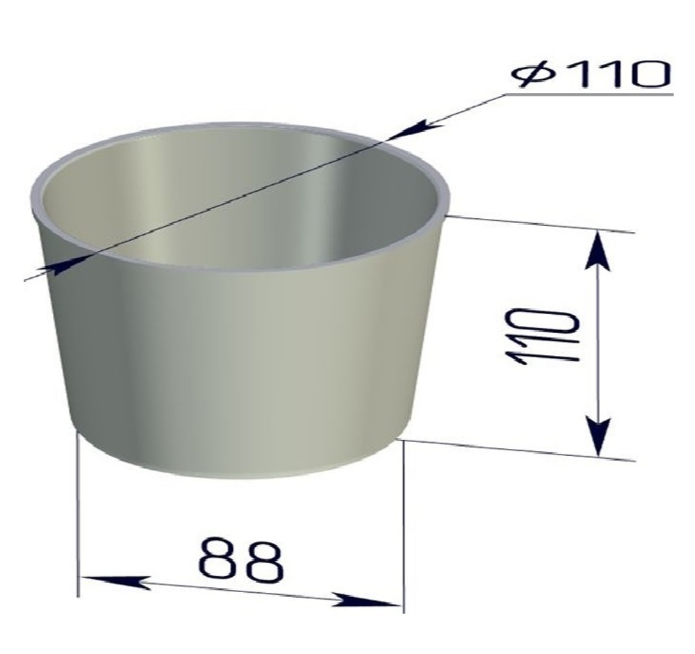 Форма для выпечки хлеба круглая 110х110 мм