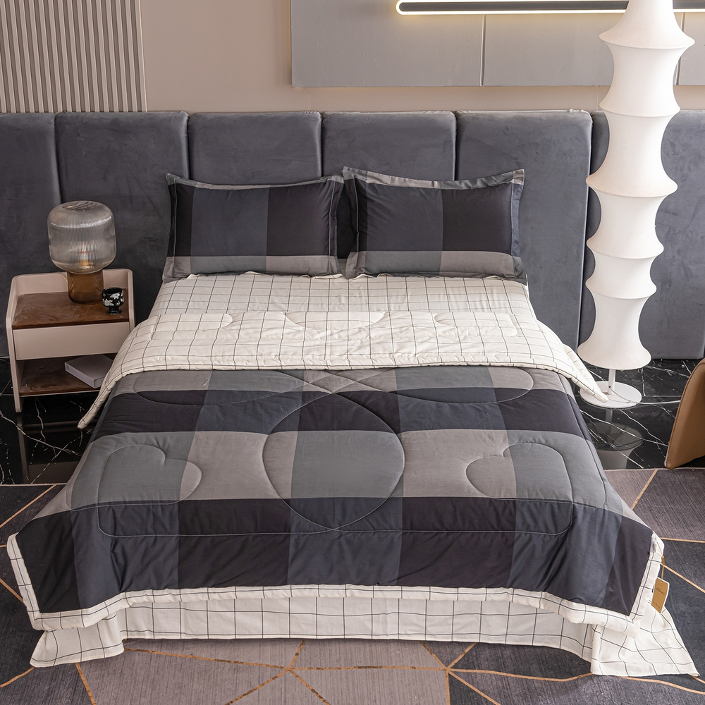 Комплект постельного белья Сатин с Одеялом 100% хлопок 160x80 на резинке OBR151