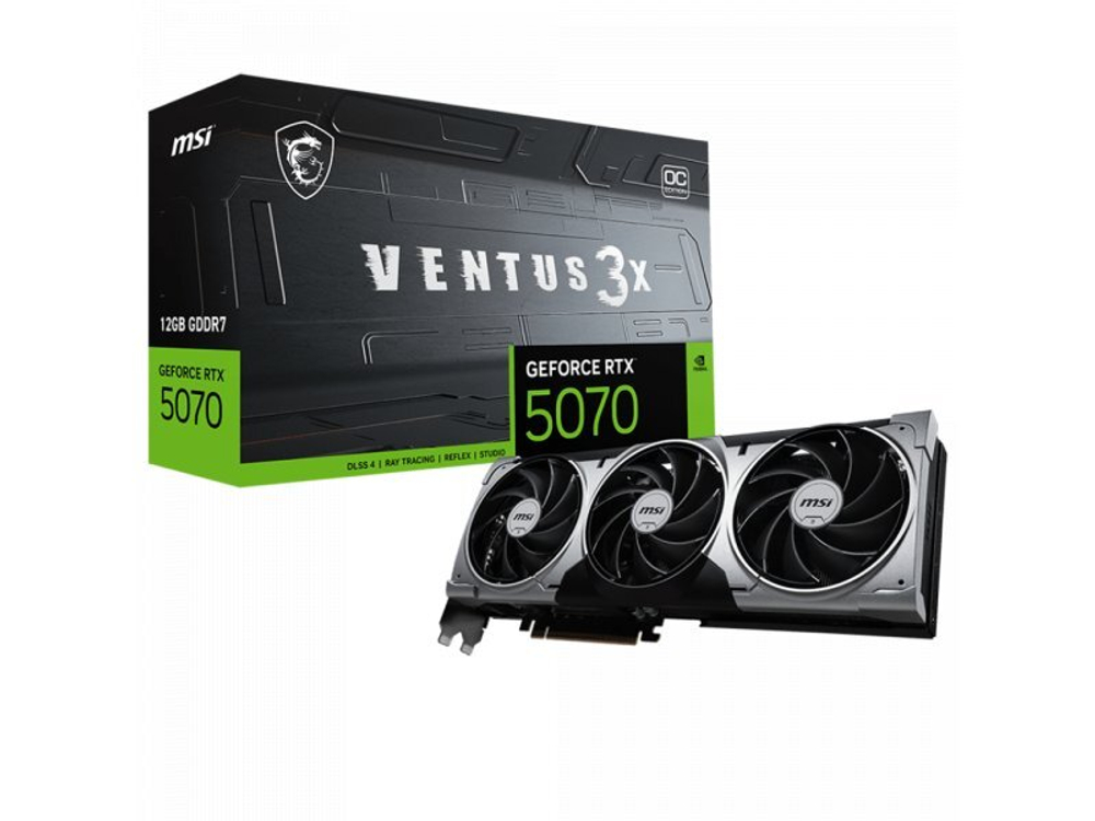 Видеокарта MSI Nvidia GeForce RTX 5070 VENTUS 3X [RTX 5070 12G VENTUS 3X OC]
